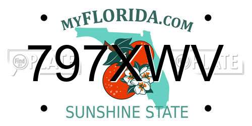 797XWV Florida License Plate