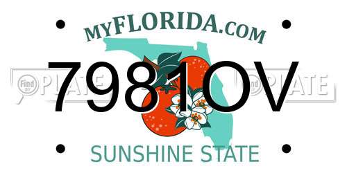 7981OV Florida License Plate