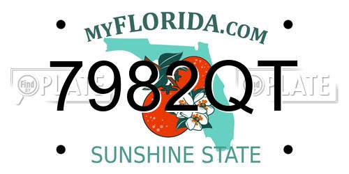 7982QT Florida License Plate