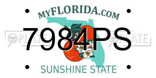 7984PS Florida License Plate