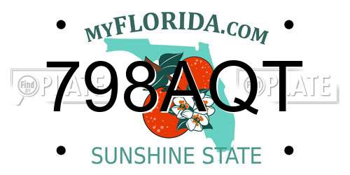 798AQT Florida License Plate