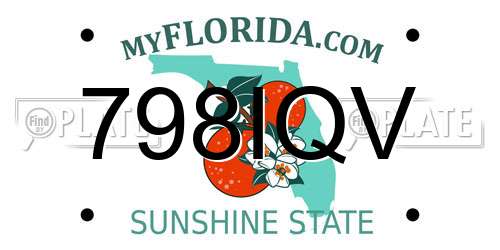 798IQV Florida License Plate