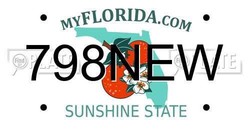798NEW Florida License Plate