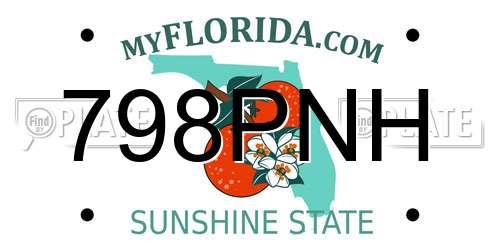 798PNH Florida License Plate