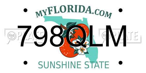 798QLM Florida License Plate