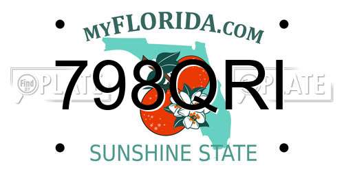 798QRI Florida License Plate
