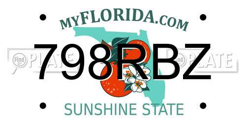 798RBZ Florida License Plate