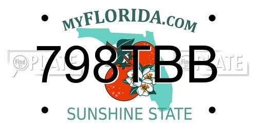 798TBB Florida License Plate