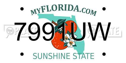 7991UW Florida License Plate