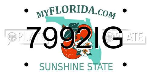 7992IG Florida License Plate