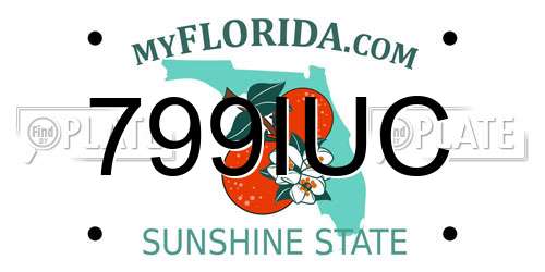799IUC Florida License Plate