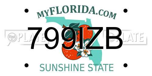 799IZB Florida License Plate