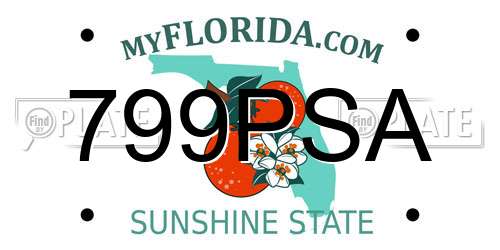 799PSA Florida License Plate