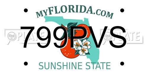 799PVS Florida License Plate