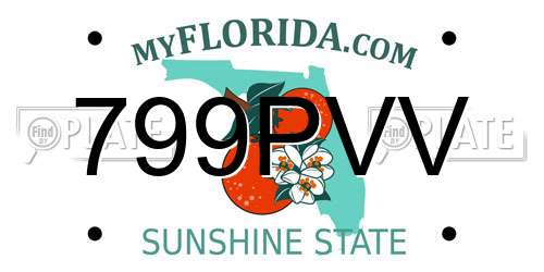 799PVV Florida License Plate