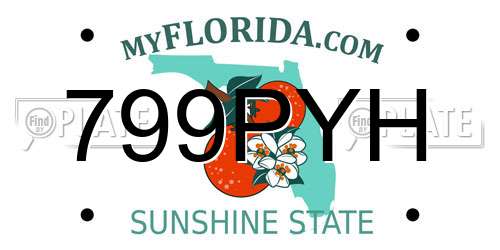 799PYH Florida License Plate