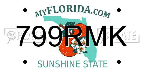 799RMK Florida License Plate