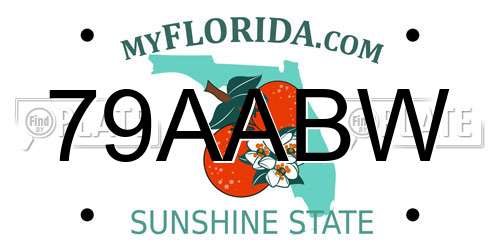 79AABW Florida License Plate