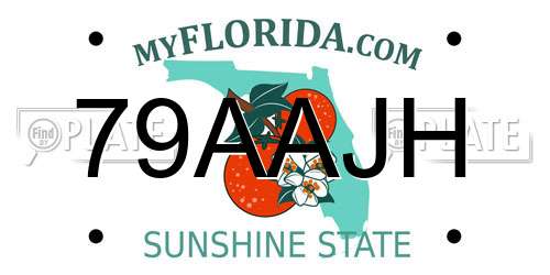 79AAJH Florida License Plate