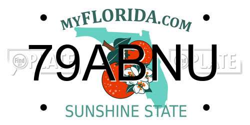79ABNU Florida License Plate