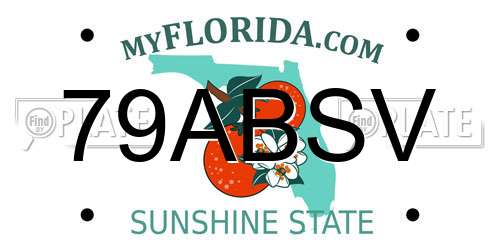 79ABSV Florida License Plate