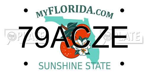 79ACZE Florida License Plate