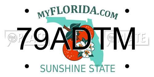 79ADTM Florida License Plate