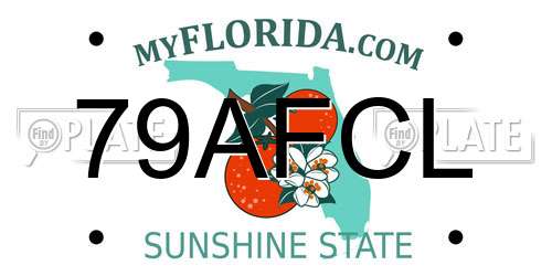 79AFCL Florida License Plate