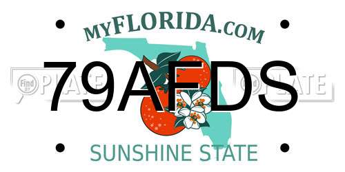 79AFDS Florida License Plate