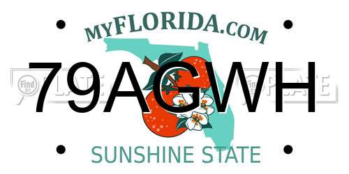 79AGWH Florida License Plate