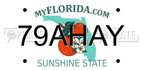 79AHAY Florida License Plate