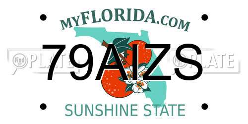 79AIZS Florida License Plate