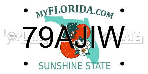 79AJIW Florida License Plate