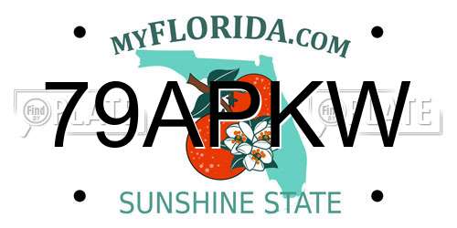79APKW Florida License Plate