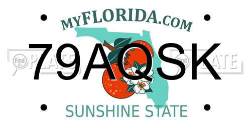 79AQSK Florida License Plate