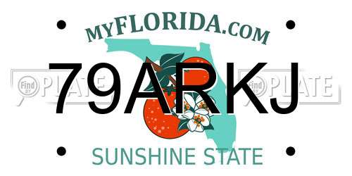 79ARKJ Florida License Plate
