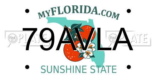 79AVLA Florida License Plate