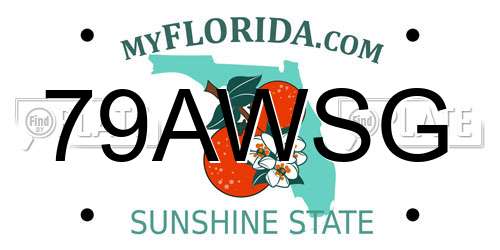 79AWSG Florida License Plate