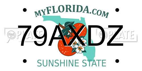79AXDZ Florida License Plate