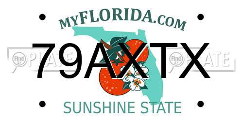 79AXTX Florida License Plate