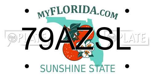 79AZSL Florida License Plate