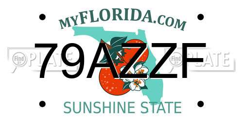 79AZZF Florida License Plate