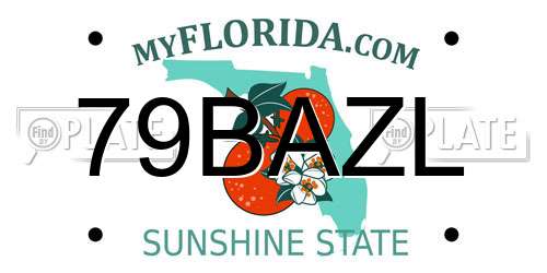 79BAZL Florida License Plate