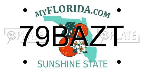 79BAZT Florida License Plate