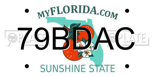 79BDAC Florida License Plate