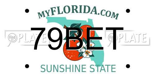 79BET Florida License Plate