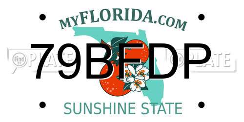 79BFDP Florida License Plate