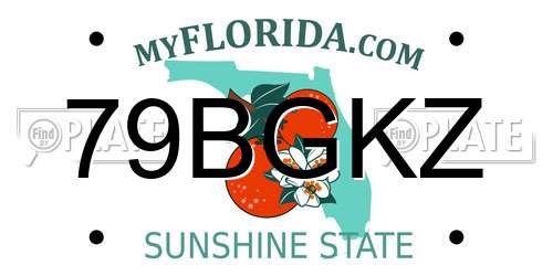 79BGKZ Florida License Plate