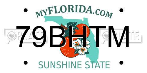 79BHTM Florida License Plate