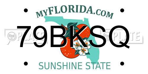 79BKSQ Florida License Plate